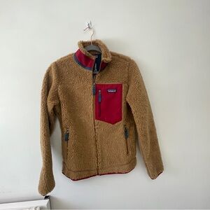 NWT Patagonia Women's Classic Retro-X Fleece Jacket in the Nest Brown/Wax Red S